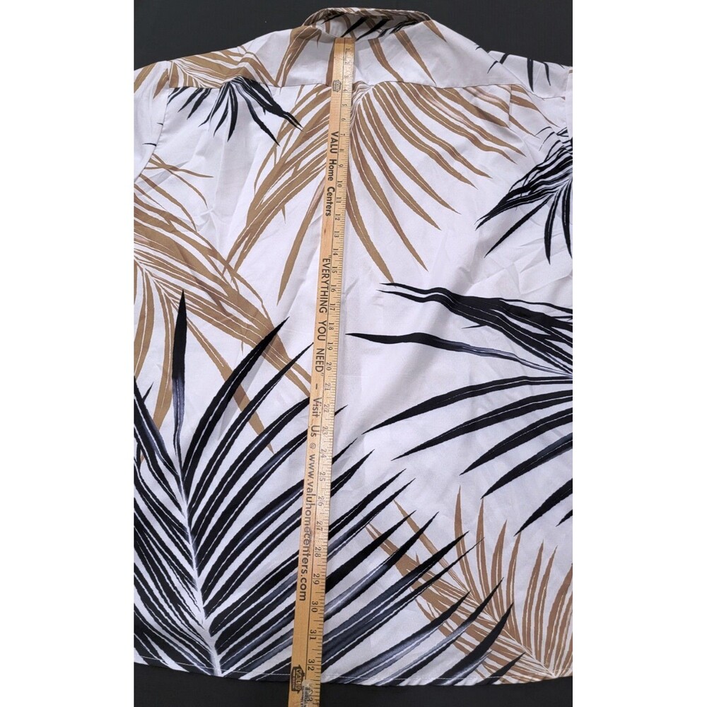 Mens 3XL Multicolor Button Up Shirt Short Sleeve with Palm Leaves Design - Picture 9 of 12